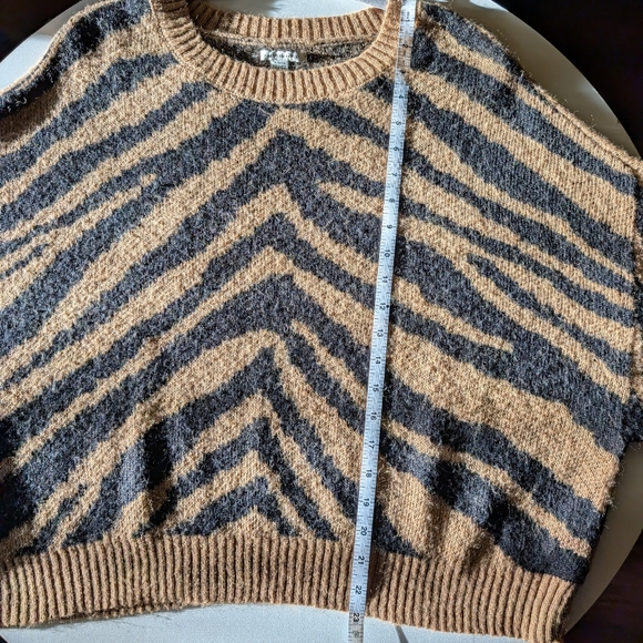 American Eagle Outfitters Black and Tan Striped Sweater - Picture 4 of 5